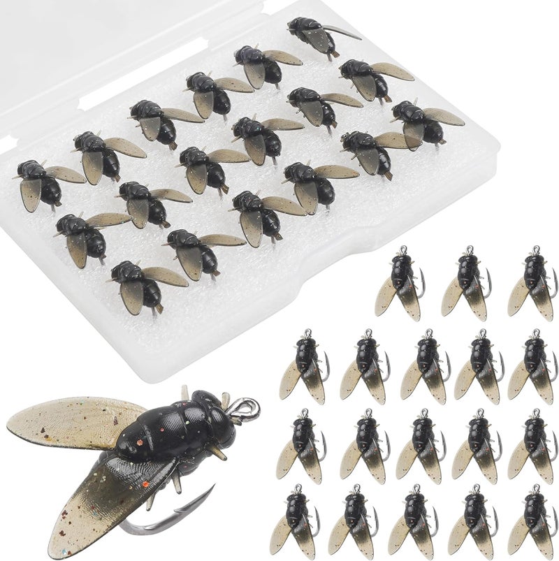SILANON Bionic Fly Fishing Bait, 18/36pcs Fly Fishing Flies Lures Kit Trout Jigs Swimbait Dry Flies Trout Panfish Lures Freshwater Saltwater Flies Fly Fishing Hook Artificial Soft Bait - Image 1